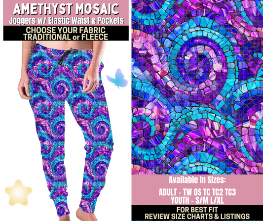 Preorder! Closes 9/25. ETA Dec. Amethyst Mosaic Joggers Choose Fleece or Traditional