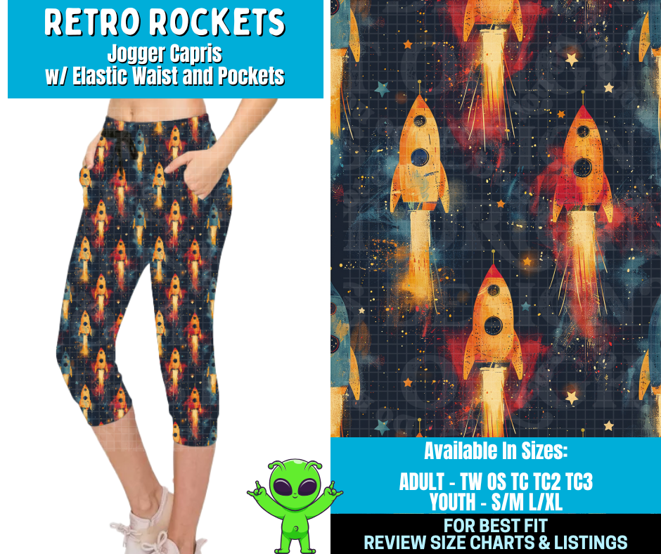 Preorder! Closes 2/11. ETA May. Retro Rockets Combo Jogger Lengths