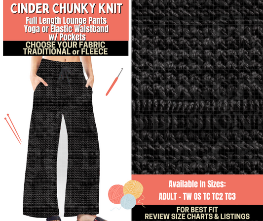 Preorder! Closes 10/1. ETA Dec. Cinder Chunky Knit Lounge Pants Choose Fleece or Traditional