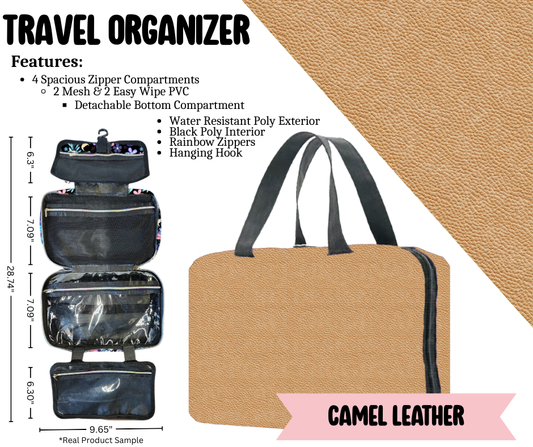 Preorder! Closes 3/30. ETA June. Camel Leather Travel Organizer