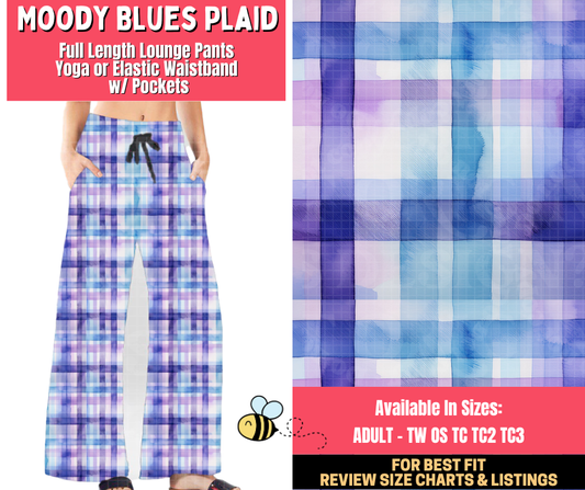 Preorder! Closes 1/28. ETA April. Moody Blues Plaid Full Length Lounge Pants