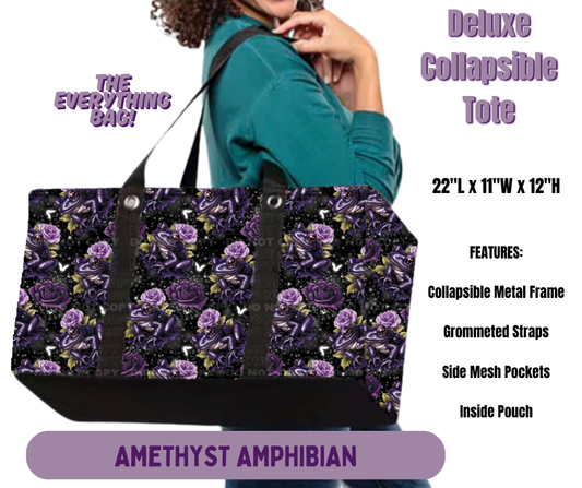 Preorder! Closes 5/14. ETA Aug. Amethyst Amphibian Collapsible Tote