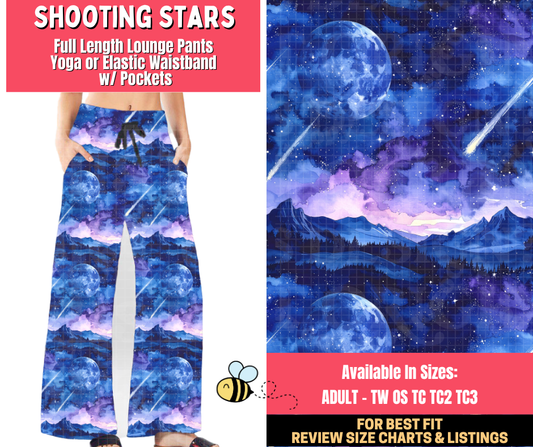 Preorder! Closes 1/28. ETA April. Shooting Stars Full Length Lounge Pants