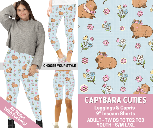 Preorder! Closes 2/23. ETA May. Capybara Cuties Combo Legging Lengths