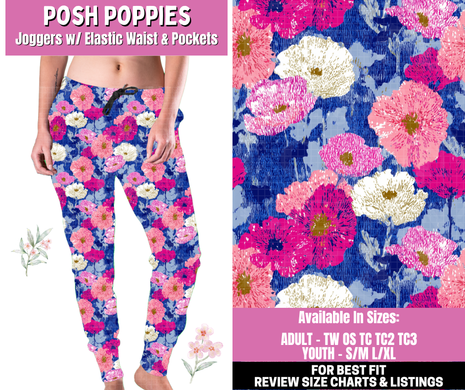 Preorder! Closes 1/12. ETA March. Posh Poppies Joggers