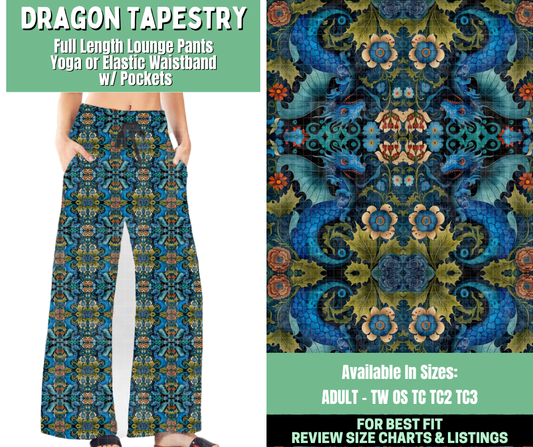 Preorder! Closes 1/7. ETA March. Dragon Tapestry Full Length Lounge Pants
