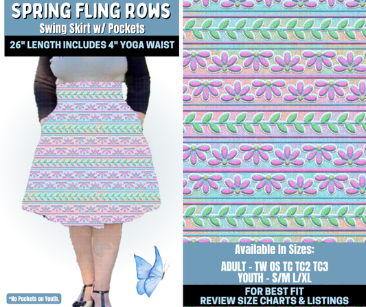 Preorder! Closes 1/15. ETA April. Spring Fling Rows Swing Skirt
