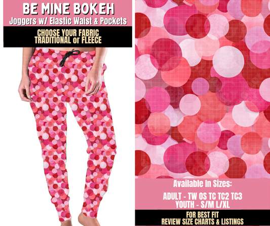 Preorder! Closes 10/15. ETA Jan. Be Mine Bokeh Joggers Choose Fleece or Traditional