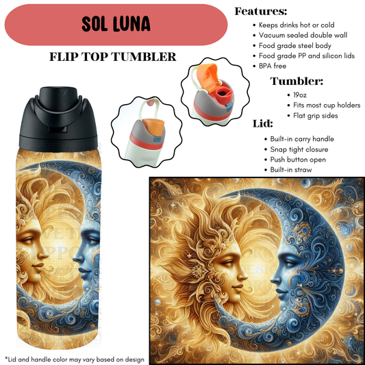 Preorder! Closes 9/18. ETA Dec. Sol Luna Flip Top Tumbler