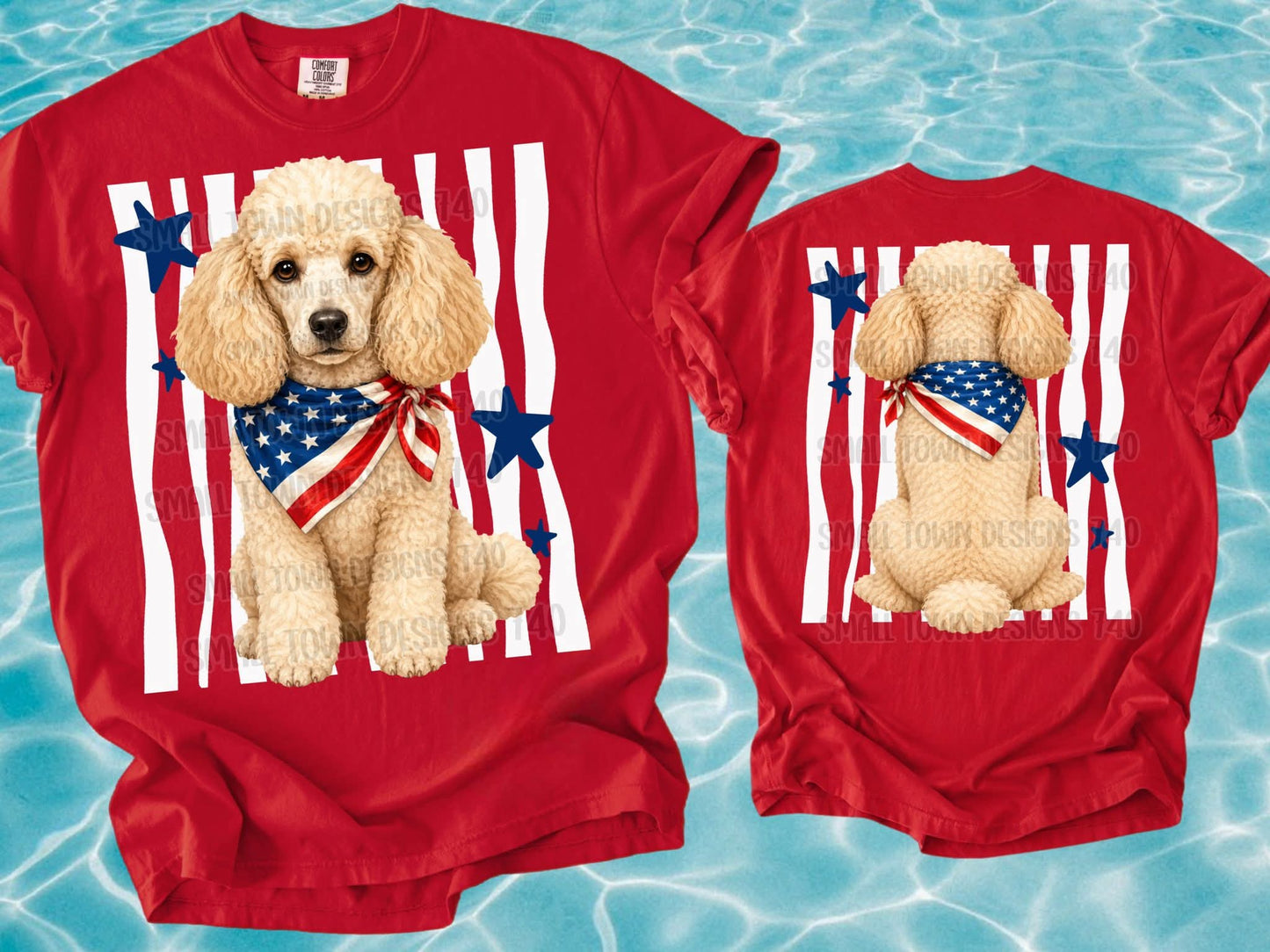 PATRIOTIC PUPS DOUBLE SIDED TEE - MULTIPLE BREEDS!