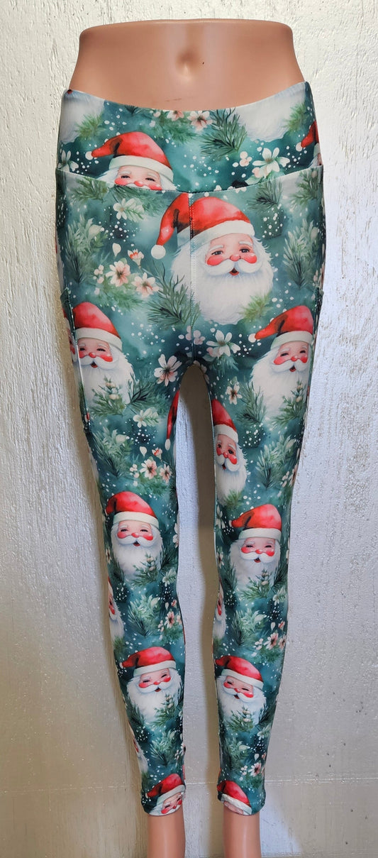 Christmas in Floral kids' leggings with pockets