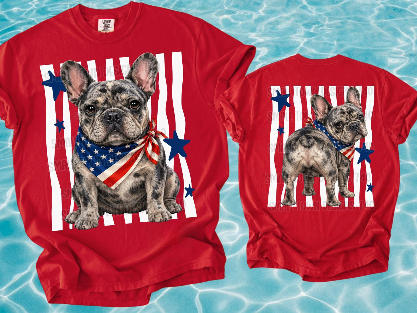 PATRIOTIC PUPS DOUBLE SIDED TEE - MULTIPLE BREEDS!