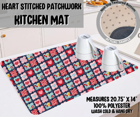 Preorder! Closes 11/26. ETA Feb. Heart Stitched Patchwork Kitchen Mat