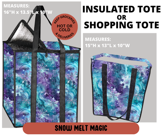 Preorder! Closes 9/11. ETA Dec. Snow Melt Magic Shopping & Insulated Tote