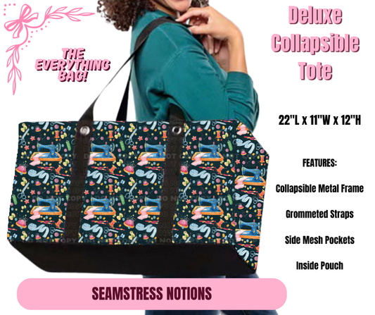 Preorder! Closes 11/27. ETA Feb. Seamstress Notions Collapsible Tote