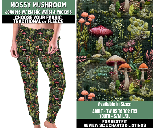 Preorder! Closes 12/4. ETA Feb. Mossy Mushroom Joggers Choose Fleece or Traditional