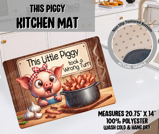 Preorder! Closes 11/26. ETA Feb. This Piggy Kitchen Mat