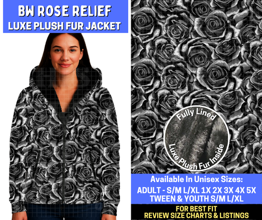 Preorder! Closes 10/20. ETA Jan. BW Rose Relief Luxe Fur Jacket