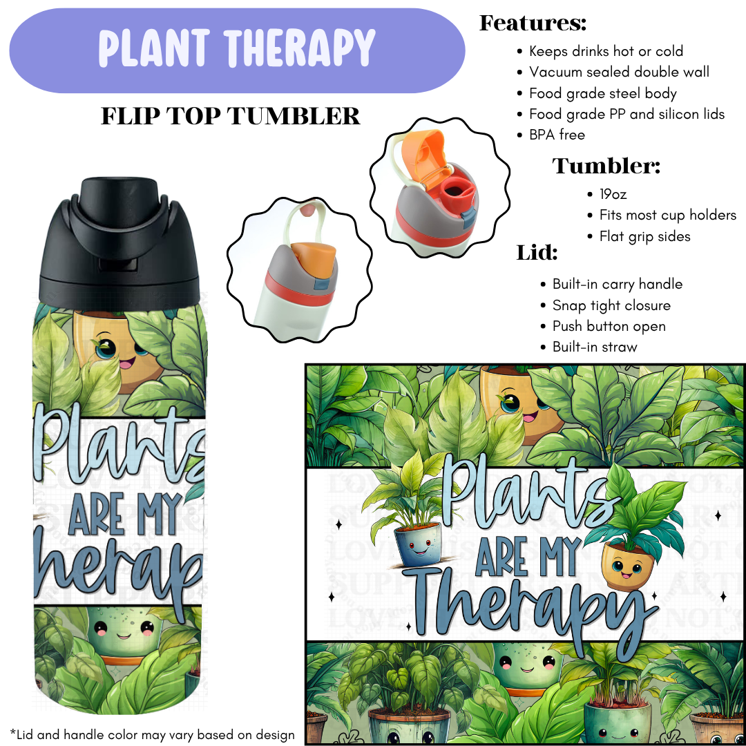 Preorder! Closes 12/11. ETA Feb. Plant Therapy Flip Top Tumbler