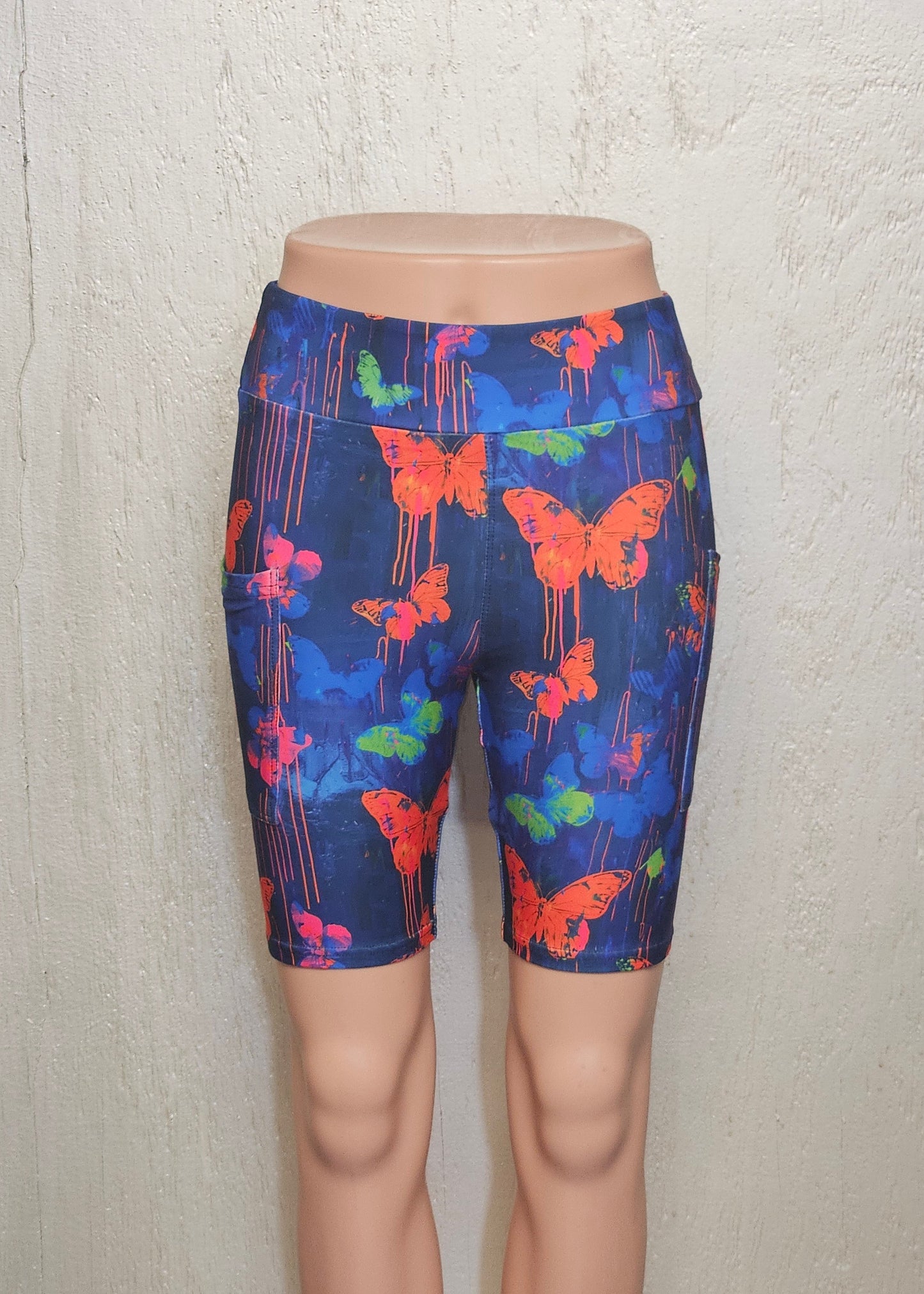 Neon Butterfly capris and bike shorts with pockets