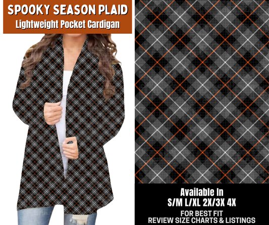 Preorder! Closes 7/13. ETA Oct. Spooky Season Plaid Cardigan
