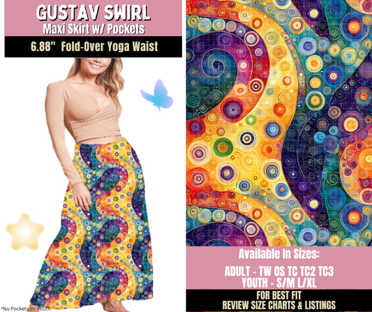 Preorder! Closes 9/25. ETA Dec. Gustav Swirl Maxi Skirt