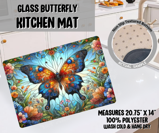 Preorder! Closes 11/26. ETA Feb. Glass Butterfly Kitchen Mat