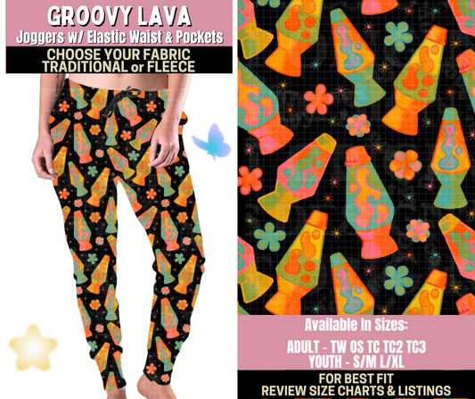 Preorder! Closes 9/25. ETA Dec. Groovy Lava Joggers Choose Fleece or Traditional