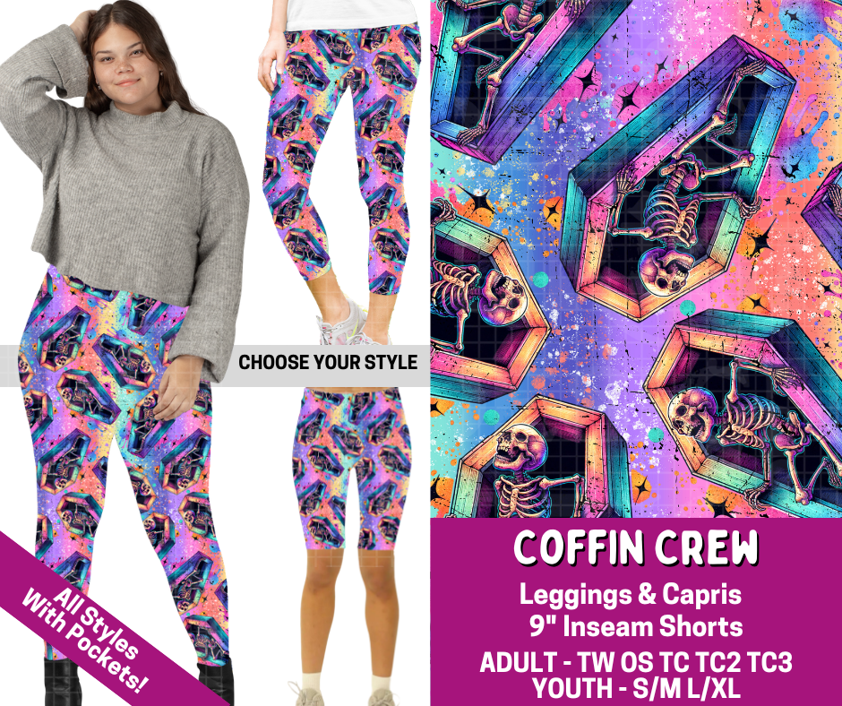 Preorder! Closes 4/13. ETA July. Coffin Crew Combo Legging Lengths