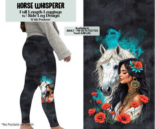 Preorder! Closes 6/19. ETA Sept. Horse Whisperer Full Length Leggings w/ Side Leg Designs