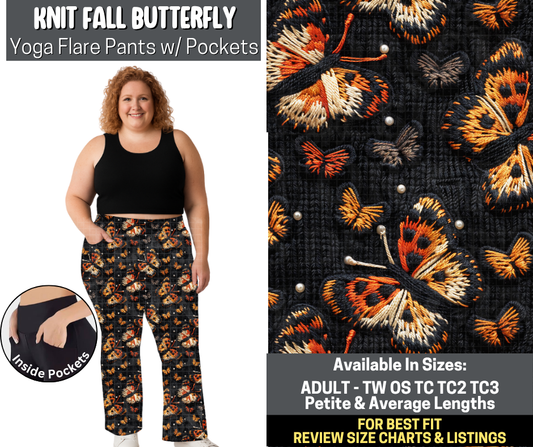 Preorder! Closes 5/19. ETA Aug. Knit Fall Butterfly Yoga Flare Pants