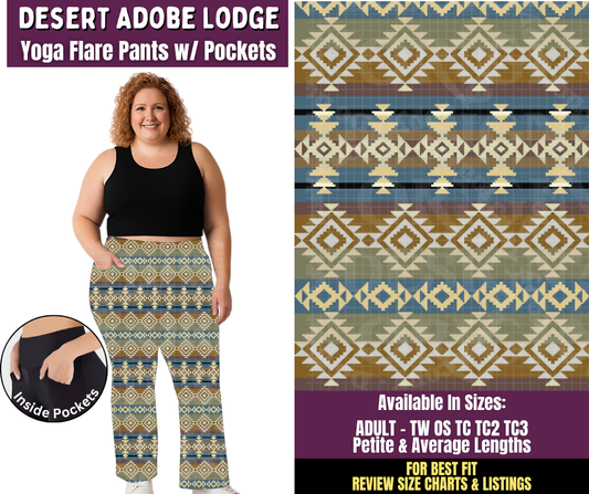 Preorder! Closes 11/4. ETA Feb. Desert Adobe Lodge Yoga Flare Pants