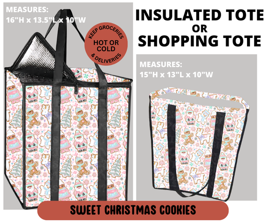 Preorder! Closes 9/11. ETA Dec. Sweet Christmas Cookies Shopping & Insulated Tote