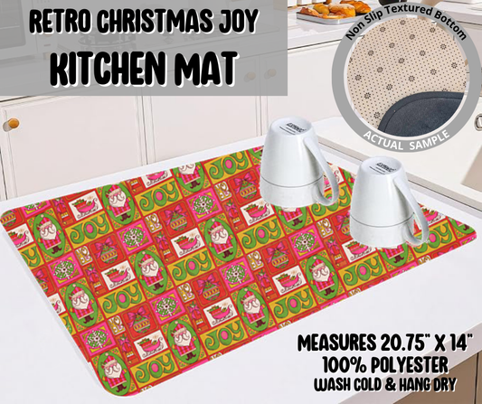 Preorder! Closes 9/10. ETA Dec. Retro Christmas Joy Kitchen Mat
