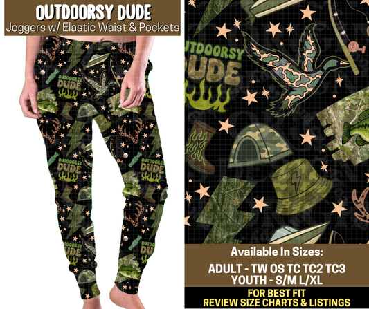 Preorder! Closes 9/12. ETA Dec. Outdoorsy Dude Joggers