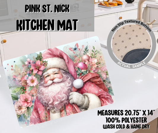 Preorder! Closes 9/10. ETA Dec. Pink St Nick Kitchen Mat