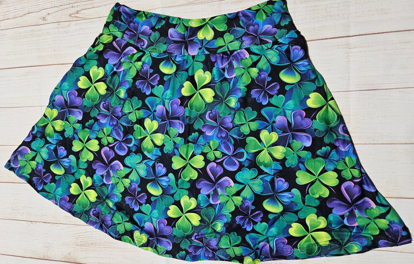 Dark Neon Shamrock skort