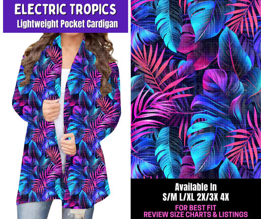 Preorder! Closes 4/9. ETA June. Electric Tropics Pocket Cardigan