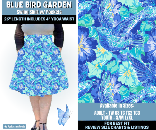 Preorder! Closes 1/15. ETA April. Blue Bird Garden Swing Skirt