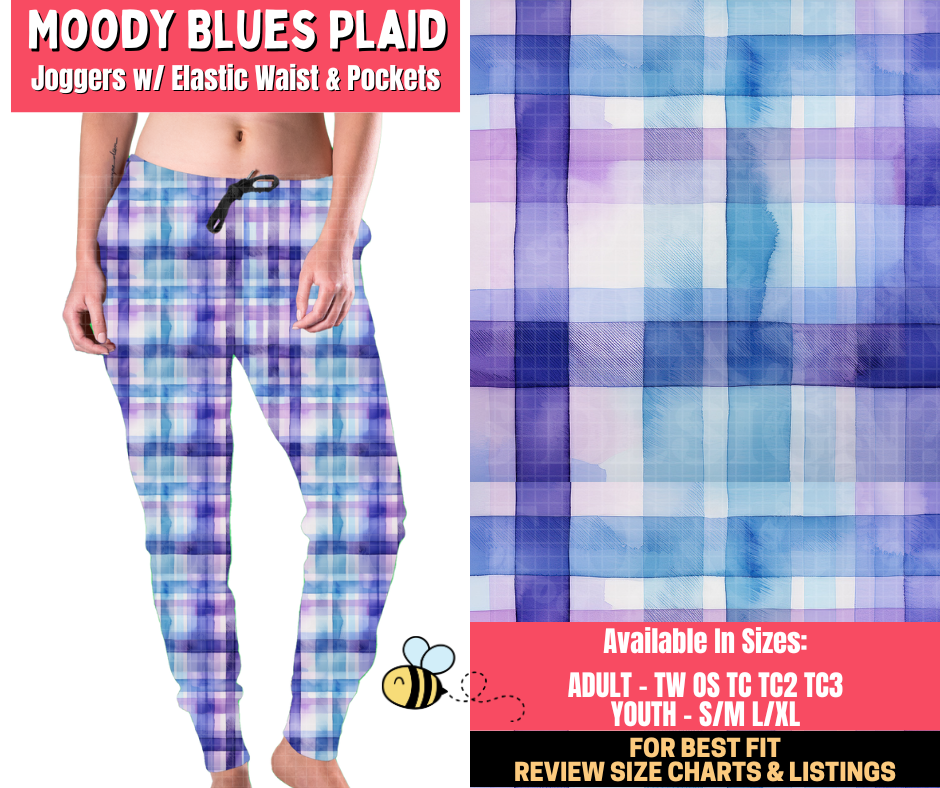 Preorder! Closes 1/28. ETA April. Moody Blues Plaid Joggers