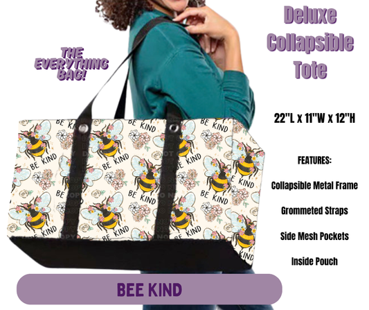 Preorder! Closes 5/14. ETA Aug. Bee Kind Collapsible Tote