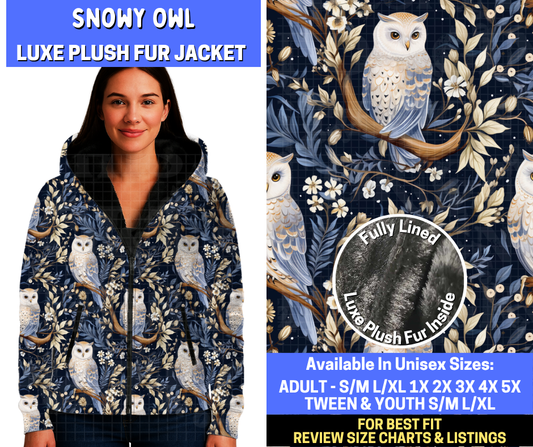 Preorder! Closes 10/29. ETA Jan. Snowy Owl Luxe Fur Jacket