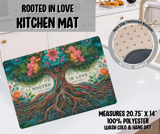 Preorder! Closes 11/26. ETA Feb. Rooted In Love Kitchen Mat