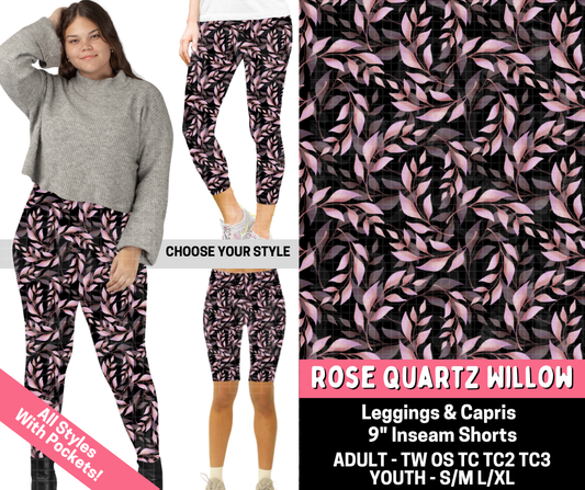 Preorder! Closes 5/28. ETA Aug. Rose Quartz Willow Combo Legging Lengths