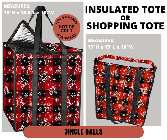 Preorder! Closes 9/11. ETA Dec. Jingle Balls Shopping & Insulated Tote