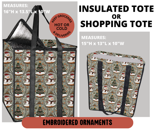 Preorder! Closes 9/11. ETA Dec. Embroidered Ornaments Shopping & Insulated Tote