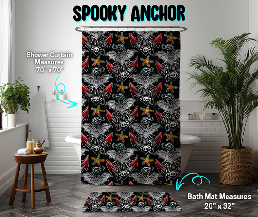 Preorder! Closes 3/26. ETA June. Spooky Anchor Custom Shower Curtain and/or Bath Mat