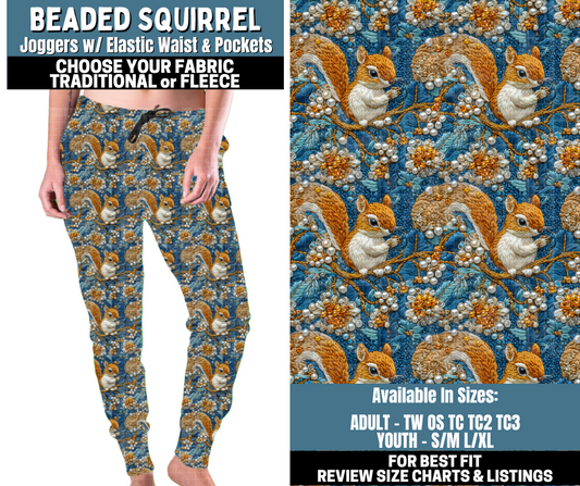 Preorder! Closes 10/13. ETA Jan. Beaded Squirrel Joggers Choose Fleece or Traditional