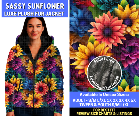 Preorder! Closes 10/20. ETA Jan. Sassy Sunflower Luxe Fur Jacket