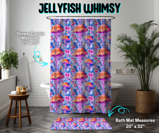 Preorder! Closes 3/26. ETA June. Jellyfish Whimsy Custom Shower Curtain and/or Bath Mat